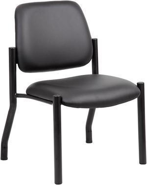 Boss Antimicrobial Armless Guest Chair, 300 lb. Weight Capacity