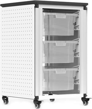 Luxor Modular Classroom Storage Cabinet - Single Module with 3 Large Bins