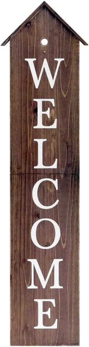 TX USA Home Modern Decorative House Shaped Welcome Porch Sign - 48 Inch, Black, Two Foldable