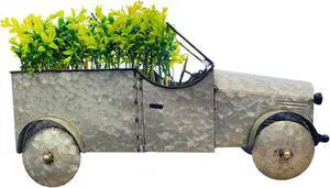 TX USA Home Modern Decorative Metal Reproduction Model Truck with Floral