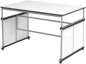 Luxor MBS Classroom Science Lab Makerspace Table - Rectangular - 60.25 x 39.25 x 38 - White Top, Gray Base/Legs  DTTB001