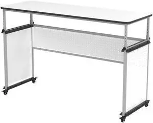 Luxor Modular Teacher's Desk - 60.25 x 21 x 32 to 38 - White  DTTB002