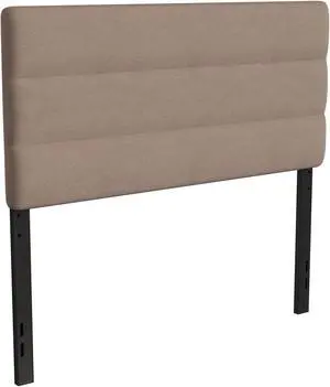 Flash Furniture Paxton Full Channel Stitched Fabric Upholstered Headboard, Adjustable Height from 44.5" to 57.25" - Taupe Flash Furniture Paxton Full Channel Stitched Fabric Upholstered Headboard, Adjustable Height from 44.5" to 57.25" - Taupe