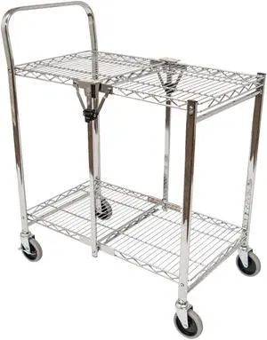 WSCC-2 - Two-Shelf Collapsible Wire Utility Cart