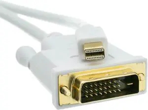 Cable Wholesale Mini DisplayPort to DVI Video Cable, Mini DisplayPort Male to DVI Male - 6 foot