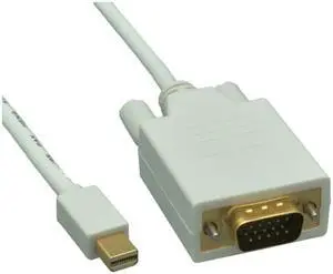 Mini DisplayPort to VGA Video Cable, Mini DisplayPort Male to VGA Male, 15 foot