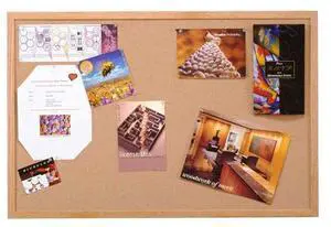GHENT 1418-1 Cork Bulletin Board, Natural, Indoors