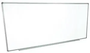 Luxor Wall-Mounted Magnetic Whiteboard - 96" x 40" -White Surface, Silver Aluminum Frame  WB9640W