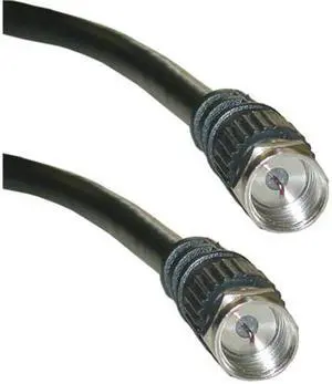 Cable Wholesale F-Pin / RG59 Coaxial Cable Black - 50 ft