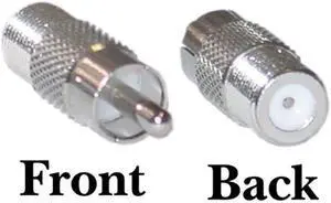 Cable Wholesale F-Pin (Coax) Female / RCA Male Adaptor