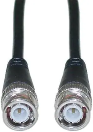 Cable Wholesale BNC RG58 / AU Coaxial Cable BNC Male Copper Stranded Center conductor Black - 10 ft