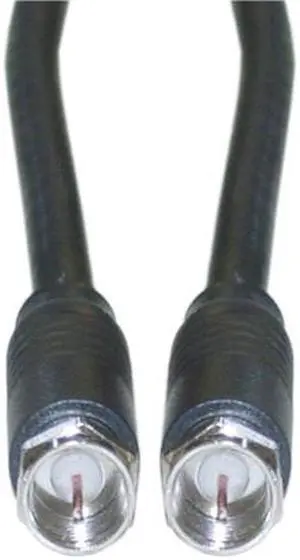 Cable Wholesale F-Pin Male RG6 / UL Coax Cable 12 ft - Black