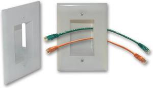 Cable Wholesale 4 Hole for keystone Jack Wall Plate - Beige