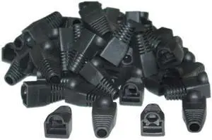 Cable Wholesale RJ45 Strain Relief Boots - Black (50 Pcs Per Bag)