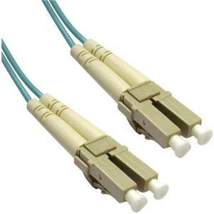 Cable Wholesale LC / LC Multimode Duplex Fiber Optic Cable 10-Gigabit Aqua 50/125 - 1 Meter (3.3ft)