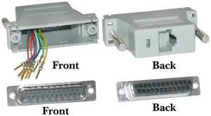 Cable Wholesale DB25 Male / RJ45 Modular Adapter, Color Gray