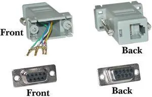Cable Wholesale DB9 Female / RJ12 Modular Adapter - Gray