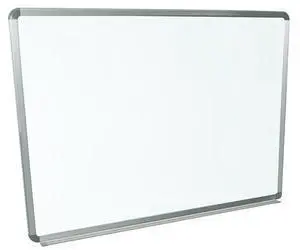 Luxor WB4836W Wall-Mounted Magnetic Whiteboard - 48" x 36" - White Surface, Silver Aluminum Frame