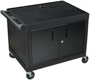 Luxor A/V Cart with Locking Cabinet 27" H