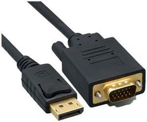 DisplayPort to VGA Video cable, DisplayPort Male to VGA Male, 3 foot