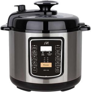 6.5-Quart Stainless Steel Electric Pressure Cooker with Quick Release Button