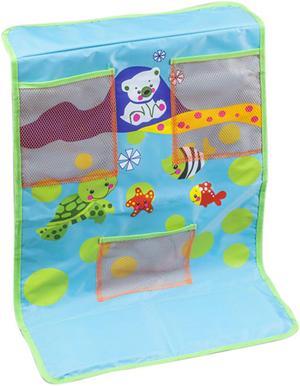 Cushioned Non-Skid Baby Bath-Time Kneeling Pad with Toy Pockets BLUE