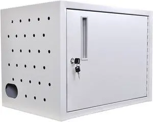 Luxor Classroom Library Office 12 Tablet Wall / Desk Charging Box, Stores up to 12 Mobile Devices