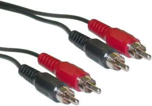 RCA Stereo Audio Cable, Dual RCA Male, 2 channel (Right and Left), 25 foot