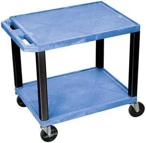 Luxor WT26BUE-B Tuffy Blue 2 Shelf AV Cart