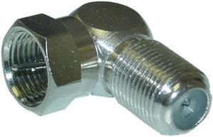 Cable Wholesale F-Pin Right Angle L-Adaptor Male / Female