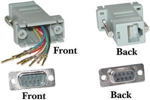 Cable Wholesale DB9 Male / RJ45 Modular Adapter - Color Gray