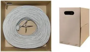 Cable Wholesale CAT6 UTP Solid Bulk Cable 1000 ft - Gray