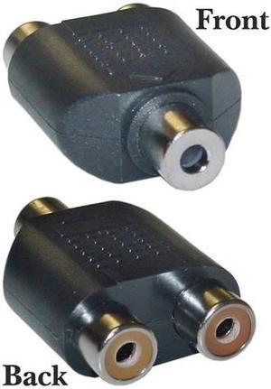 Cable Wholesale RCA to Stereo adapter 2 x RCA Female / 1 x 3.5mm Stereo Female