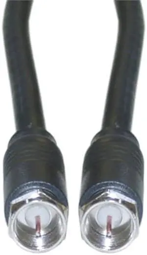Cable Wholesale F-Pin Black RG6 / UL Coax Cable, 100 ft
