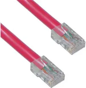 Cat6 Ethernet Patch Cable, Bootless, 100 foot - Red