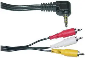 Cable Wholesale Camcorder Cable, 3.5mm Male to RCA A/V, 6 foot