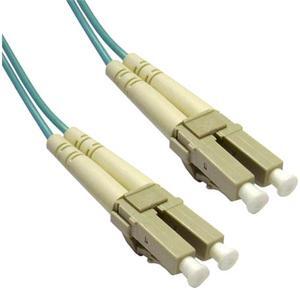 Cable Wholesale Fiber Optic Cable, LC / LC, Multimode, Duplex, 10-Gigabit Aqua, 50 / 125, 10 meter (33 foot)