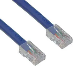 CableWholesale 10X8-16107 Cat6 Blue Ethernet Patch Cable  Bootless  7 foot