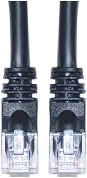 CableWholesale Cat5e Ethernet Patch Cable  Snagless Molded Boot  14 foot - Black