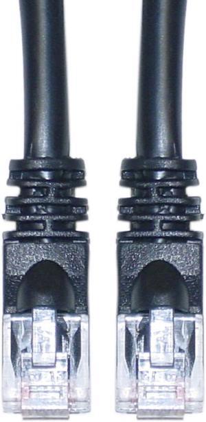 CableWholesale 13X6-02203 Cat6a Black Ethernet Patch Cable  Snagless Molded Boot  500 MHz  3 foot