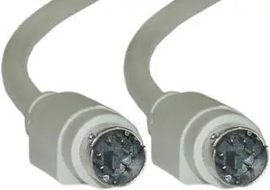 Cable Wholesale PS / 2 Cable, Keyboard / Mouse, PS / 2(MiniDin6) Male, 6 Conductor, Straight, 25 foot