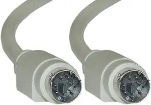 Cable Wholesale PS / 2 Cable, Keyboard / Mouse, PS / 2(MiniDin6) Male, 6 Conductor, Straight, 15 foot