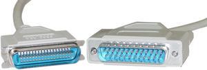 Cable Wholesale Bidirectional Printer Cable, DB25 Male to Centronics 36 (CN36) Male, IEEE-1284, 18 Twisted Pairs, 3 foot