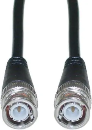 CableWholesale 10X1-01106 BNC RG58  AU Coaxial Cable BNC Male  Copper Stranded Center Conductor  6 foot - Black
