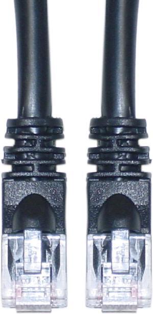 Cat 6a Black Ethernet Patch Cable, Snagless / Molded Boot, 500 MHz, 100 foot