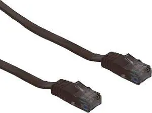 Cable Wholesale Cat 6 Black Flat Ethernet Patch Cable, 32 AWG, 25 Foot
