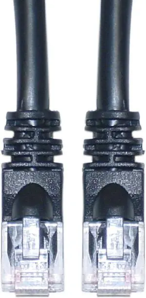 CableWholesale 10X8-02225 Cat6 Black Ethernet Patch Cable  Snagless Molded Boot  25 foot