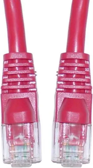 CableWholesale Cat6 Ethernet Patch Cable Snagless Molded Boot 14 foot - Red