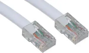 Cable Wholesale Cat 6 White Ethernet Patch Cable, Bootless, 25 Foot
