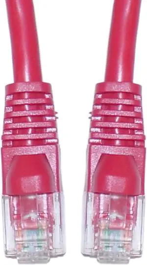 CableWholesale 10X8-07107 Cat6 Red Ethernet Patch Cable  Snagless Molded Boot  7 foot